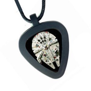 The Millennium Falcon Star Wars Pickbandz Real Guitar Pick Unisex Necklace